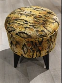 MERCAN MOBİLYA Leopar Desenli PUF BENCH - 1
