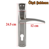 Kapı Kolu Nikel İnox Dış Kapı Kolu Yale Aynalı Sağa Sola Uygun Ön Arka Dış Kapısı 1 Takım thumbnail 2