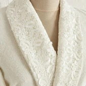 Karaca Home Fransız Dantelli Bornoz Aile Banyo Seti Ofwhite/Ofwhite Fidelle - 3