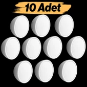 Beyaz Renk Tek Vidalı Polimer Düğme Kulp Bombeli Dolap Mobilya Dolap Çekmece Kulpu Kulbu 10 Adet thumbnail 1