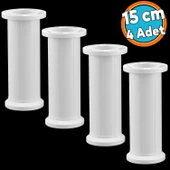 Mobilya Tezgah Dolap Yükseltici Yükseltme Ayağı Ayarlanabilir15 Cm Beyaz Plastik Ayak 4 Adet thumbnail 1