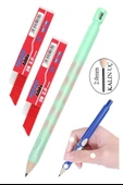 Kalın Uçlu Versatil Kalem 2.0 mm Açık Yeşil 1 Adet ve 2.0 Mm Kalın Uç Kırmızı 2 Adet Kalın Uçlu Mekanik Kalem thumbnail 1