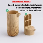 Mobilya Kanepe Koltuk Baza Yükseltme Ayağı Meşe Renk Sert Plastik Ayak 4 Adet 15 cm thumbnail 5