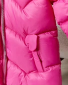 Kız Bebek Kapüşonlu Fermuarlı Şişme Mont 51351 thumbnail 3