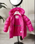 Kız Bebek Kapüşonlu Fermuarlı Şişme Mont 51351 thumbnail 5