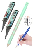 Kalın Uçlu Versatil Kalem 2.0 mm Açık Yeşil 1 Adet ve 2.0 Mm Kalın Uç Siyah 2 Adet Kalın Uçlu Mekanik Kalem thumbnail 1