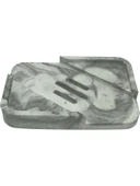 Mermer Desenli Su Giderli Katı Sabunluk | Dayanıklı Beton Katı Sabun Kabı ve Standı thumbnail 1