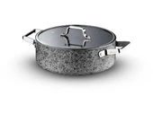 Brioni Stone-H İndüksiyon Tabanlı Çizilmez Basık Tencere - 28 cm thumbnail 2