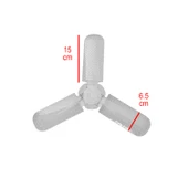 Üç Pervaneli Tasarruflu Ampul 40 W Led Lamba Beyaz E27 Duy 3600 Lümen Uzun Ömürlü 220 Volt 1 Adet thumbnail 3