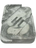 Mermer Desenli Su Giderli Katı Sabunluk | Dayanıklı Beton Katı Sabun Kabı ve Standı thumbnail 3