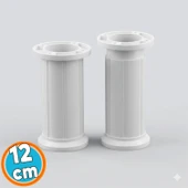 Mobilya Tezgah Dolap Yükseltici Yükseltme Ayağı Ayarlanabilir Plastik Ayak 1 Adet 12 Cm Beyaz thumbnail 1