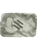 Mermer Desenli Su Giderli Katı Sabunluk | Dayanıklı Beton Katı Sabun Kabı ve Standı thumbnail 2