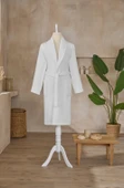 Özdilek Colourist Beyaz XXXL Beden Şalyaka Tek Bornoz - 1