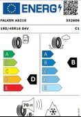 Falken 195/45 R16 TL 84V XL EUROALL SEASON AS210 Oto 4 Mevsim Lastiği (Üretim Tarihi:2025) thumbnail 2