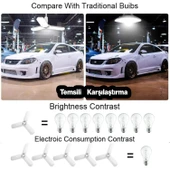 Üç Pervaneli Tasarruflu Ampul 40 W Led Lamba Beyaz E27 Duy 3600 Lümen Uzun Ömürlü 220 Volt 1 Adet thumbnail 6