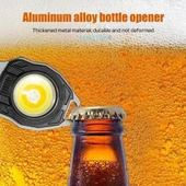 Çok Fonksiyonlu Mini Çalışma Işığı Çakmak Özellikli LED Anahtarlık El Feneri 3 Işık Kaynakları Acil Durum Için LED Güç Göstergesi Siyah (Siyah) - 7