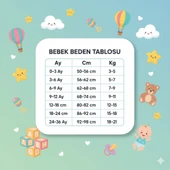 Pamuklu Müslin Kapşonlu Baskılı Bebek Takımı thumbnail 4