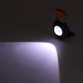 Çok Fonksiyonlu Mini Çalışma Işığı Çakmak Özellikli LED Anahtarlık El Feneri 3 Işık Kaynakları Acil Durum Için LED Güç Göstergesi Siyah (Siyah) - 5