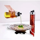 Cambu Tiktak Borosilikat Damlatmaz Otomatik Açılan Kapaklı Cam Yağdanlık 500ML thumbnail 1