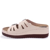 Dagoster DZA37-3001 Bej  Günlük Ortopedik  Kadın Terlik - 3