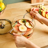 Karaca Amore Borosilikat Cam Derin Tencere 18 Cm thumbnail 3