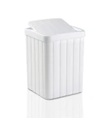 2'li Banyo Seti - 10L Pırpır Kapaklı Çöp Kovası Ve Wc Fırçalık thumbnail 7