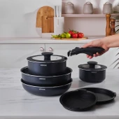 Karaca Biodiamond Smart Clip İndüksiyon Tabanlı 9 Parça Tencere Seti thumbnail 2