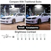 Dört Pervaneli Tasarruflu Ampul 60 W Led Lamba Beyaz E27 Duy 5400 Lümen Uzun Ömürlü 220 Volt 1 Adet thumbnail 7