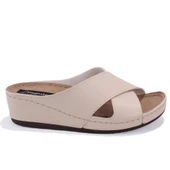 Dagoster DZA37-1802 Bej Günlük Ortopedik Kadın Terlik thumbnail 2