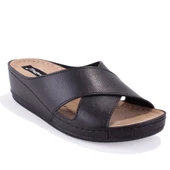 Dagoster DZA37-1802 Siyah Günlük Ortopedik Kadın Terlik thumbnail 1