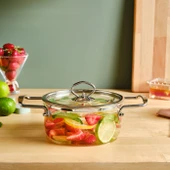 Karaca Amore Borosilikat Cam Derin Tencere 16 Cm thumbnail 9