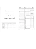 Ders Defteri 8 Derslik Günlük Yoklamalı 200 Sayfa Sert Kapak  sarı - 2