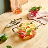 Karaca Amore Borosilikat Cam Derin Tencere 16 Cm thumbnail 7