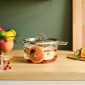 Karaca Amore Borosilikat Cam Derin Tencere 18 Cm thumbnail 1