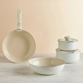 Karaca x Refika Swiss Crystal Almond Cream Easy Clip 7 Parça Tencere Seti thumbnail 3