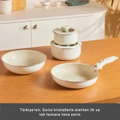 Karaca x Refika Swiss Crystal Almond Cream Easy Clip 7 Parça Tencere Seti thumbnail 7