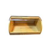 Kapaklı bambu ekmek saklama kutusu dolabı - bambu ekmeklik thumbnail 5