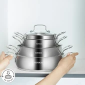 Karaca Arena 8 Parça Çelik Tencere Seti thumbnail 7