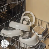 Karaca x Refika Swiss Crystal Almond Cream Easy Clip 9 Parça Tencere Seti thumbnail 10