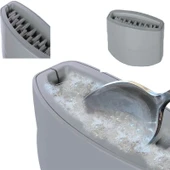 Hijyenik Çatal Kaşık Bıçak Yıkama Fırçası Vantuzlu - Çift Fırçalı thumbnail 1