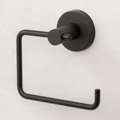 Kapaksız WC Kağıt Aparatı Vidalı Siyah Paslanmaz Metal Duvar Tipi Tuvalet Kağıtlık Banyo Aksesuarı thumbnail 6