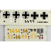 Mistercraft C040 1/72 Ölçek, BF-109F-4/trop (Marseille) Savaş Uçağı, Plastik Model kiti - 5
