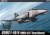 Academy 12315 1/48 Ölçek, USN F-4N VMFA-531 Gray Ghosts Savaş Uçağı, Plastik Model kiti thumbnail 1
