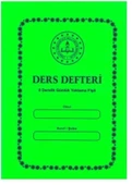 Ders Defteri 8 derslik Günlük Yoklamalı Plastik kapak yeşil - 1