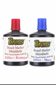 Mavi Kırmızı Yazı Tahta Kalem Mürekkebi 100ml 1 Adet Brons Tahta Kalemi Mürekkebi Kolay Silinebilir 100gr Okul Sınıf - 1