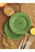 Hisar Dönence Porselen 2 li Pasta Tab. Yeşil 19 cm - 1