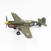 QD036 1/48 Ölçek, P-40C Warhawk Sergilemeye Hazır Plastik Uçak Maketi thumbnail 2