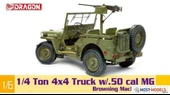 Dragon 75052 1/6 Ölçek, ABD 1/4 Ton 4x4 Jeep (with m2 .50-cal machine gun) Plastik Model Kiti thumbnail 1
