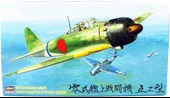 Hasegawa JT23 19123 1/48 Ölçek, MitsubishiI A6M5 Zero Fighter Type 52 (Zeke), Savaş Uçağı Plastik Model Kiti thumbnail 1