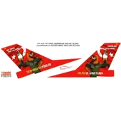 Babibi DBT01186 1/72 Ölçek, F-16 C, Öncel Filo Özel Şema Kırmızı, Dekal Seti - 1